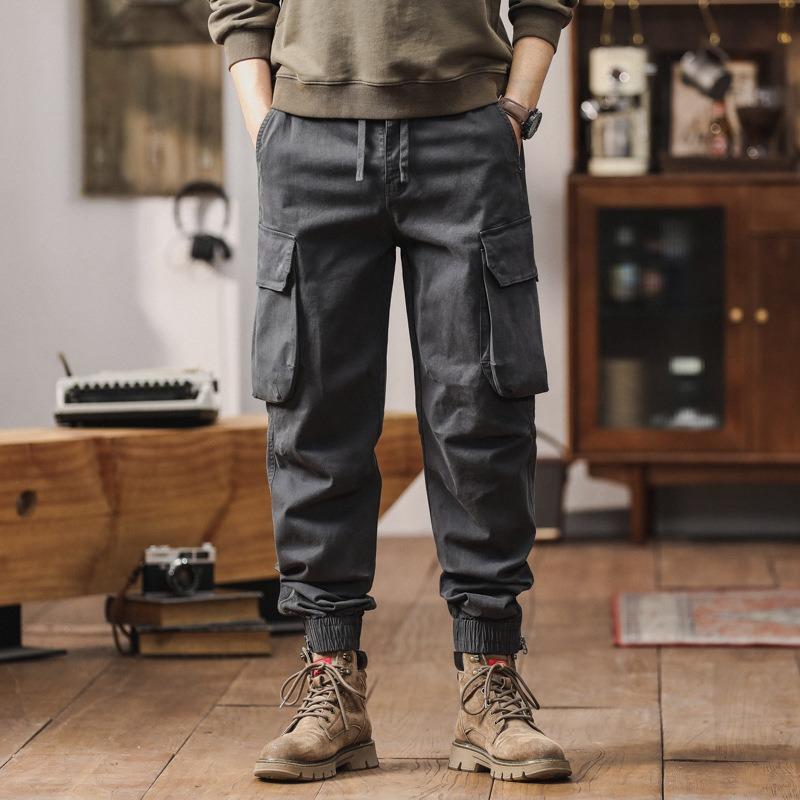 New Overalls Men's Thick Loose Tied Feet Men's Trousers Trendy Pants Men's Casual Pants High-end Men's Clothing