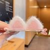 Cute Cat Ear Hairpin Girl  Korean Plush Hair Clip Colorful Small Hairpin Hair Accessories For Women Headwear