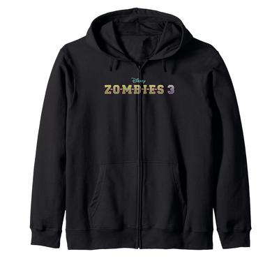 Disney Zombies 3 Kapuzenpullover mit zentriertem Textlogo und Reißverschluss