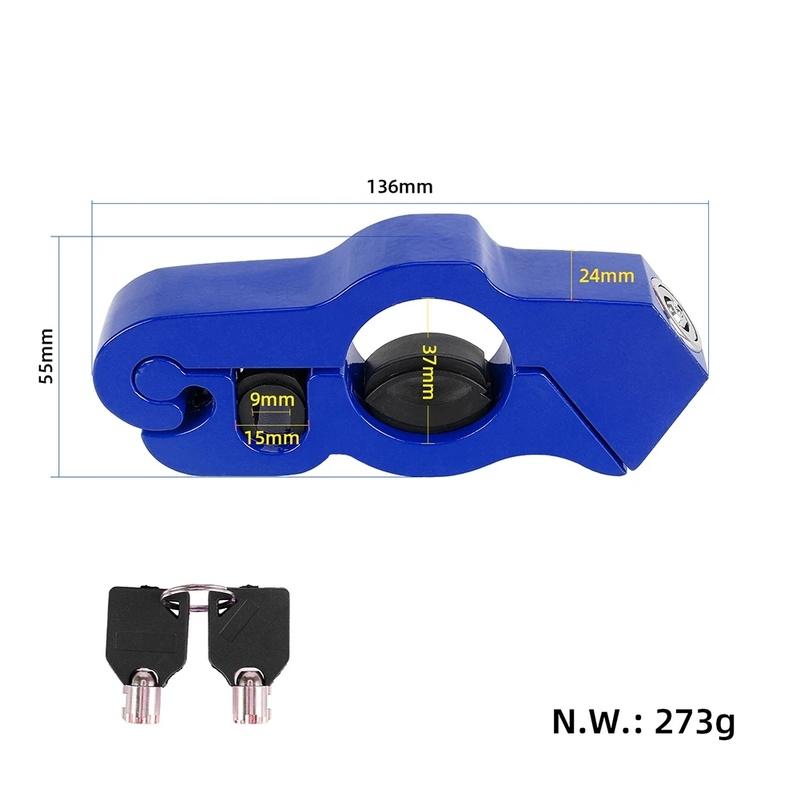 Motorcycle Handlebar Lock Handlebar Brake Handle Solid Lock Imitating Steal Lock Pull Rod ATV Dirt Street Bikes Anti Theft