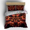 Fiery flame symmetrical pattern. Bedding sets Duvet cover sets Duvet covers Pillowcases(1 * Duvet Cover 2 * Pillowcases without duvet insert)