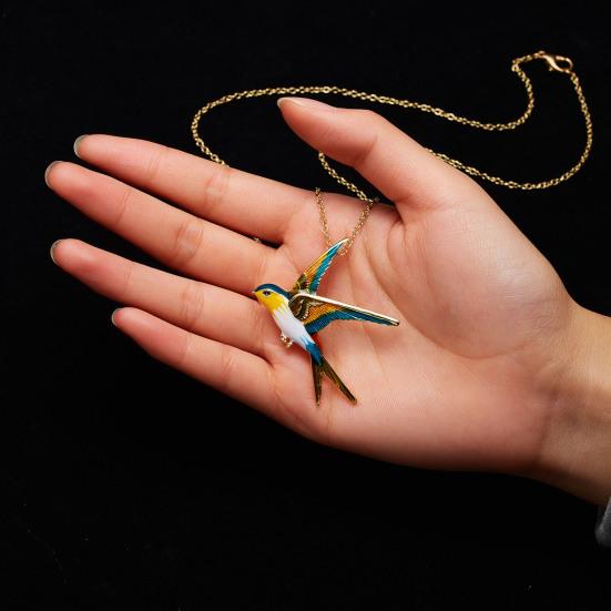 Brož Kolíček Barevný Smalt Vlaštovka Design Brož Svetry Náhrdelník Dekorativní Svetry Klobouky Tašky Oblečení Brož