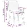 VidaXL Chaises à manger lot de 2 gris foncé tissu 4101198