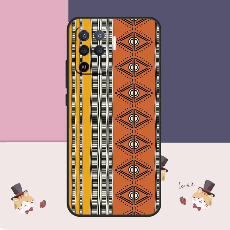 Tribal Ethnic Pattern Case For Oppo A94 A74 A54 A18 A38 A58 A78 A98 A80 A60 A40 A96 A76 A16 A15 A17 A57 A77 A5 Pro
