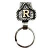 Vintage Letter Keychain Western Cowboy Style A To Z 26 Capital Letters Key Ring Metal Alphabet Key Holder Belt Bag Hanging Decoration Pendant