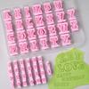 26 Stück/Set Alphabet Kuchenformen Kuchen Zuckerpaste Buchstaben Keks Ausstecher Wörter Pressstempel Backen Prägeform für Zuhause DIY Kuchen