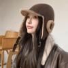 Windproof Bomber Hat Plush Ski Earflap Bonnet Fashion Winter Cap  Outdoor