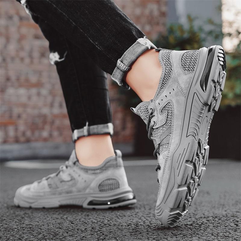 Men's Leather Casual Shoes Outdoor Breathable Sneakers for Men