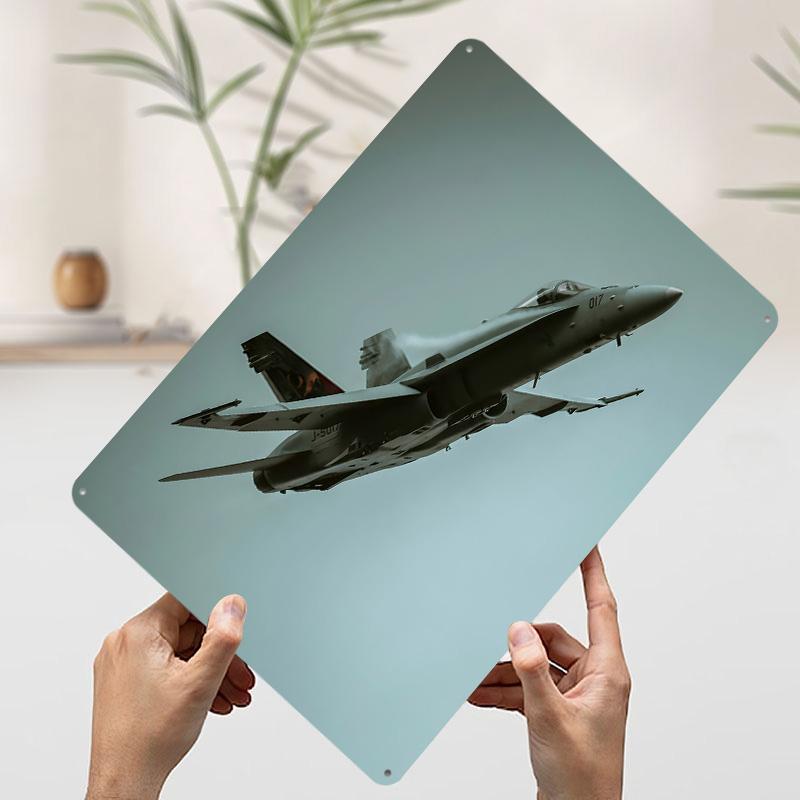 

Fighter Jet Ascending Metal Poster Customized Wall Art Retro Vintage Tinplate Signs for Mancave Decoration Room Bathroom Decor 7.9x11.8In(20x30cm)