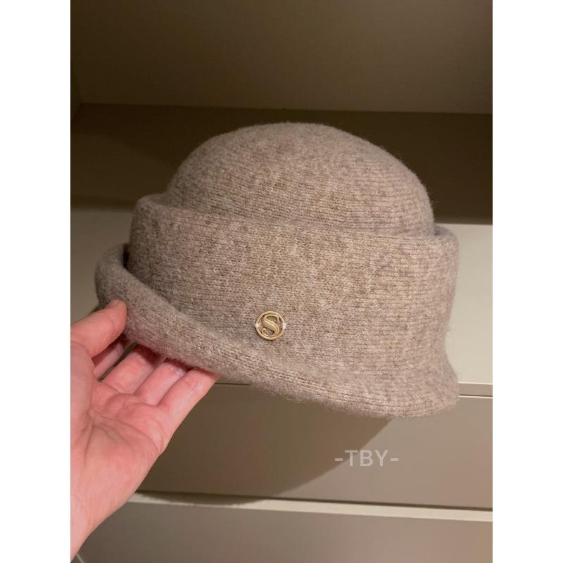 Top Hat Breathable Gold Fisherman Hat  Versatile and Elegant Basin Hat for Autumn and Winter