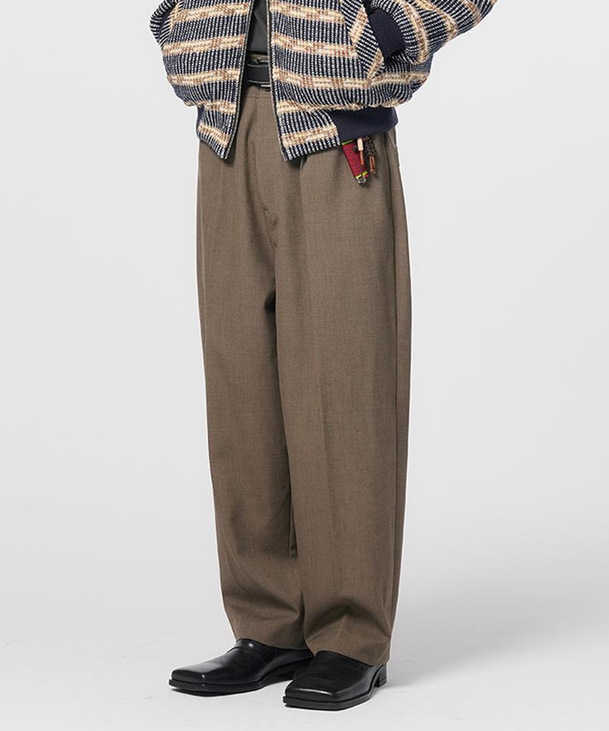 Honguseong Toolback Wide Trousers_Khaki Brown