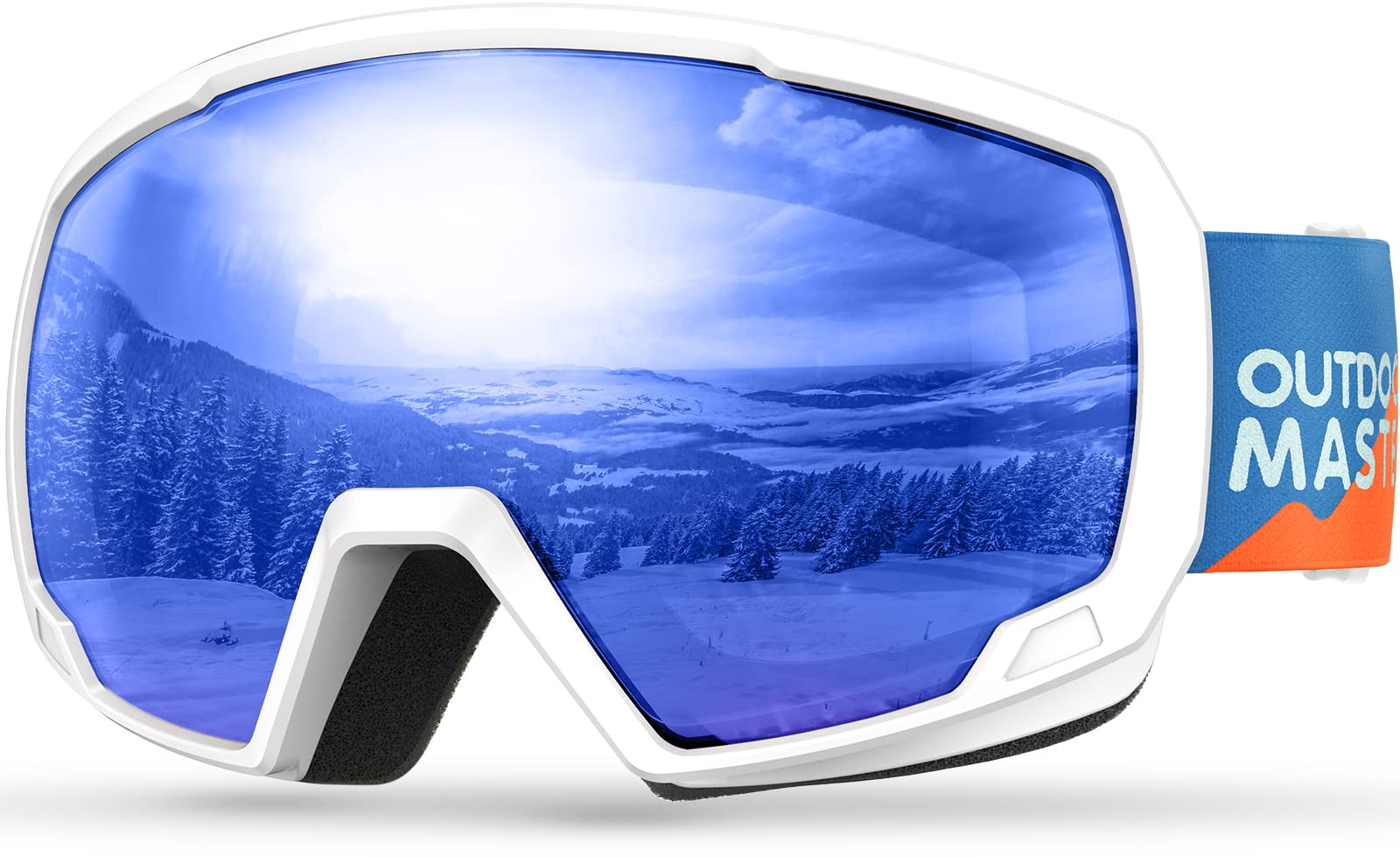 

OutdoorMaster Ski and Snowboard Goggles Snow Goggles with UV and Spherical Lenses Bluebird Kids - Kids Anti-Fog, 100% Protection, - Day.