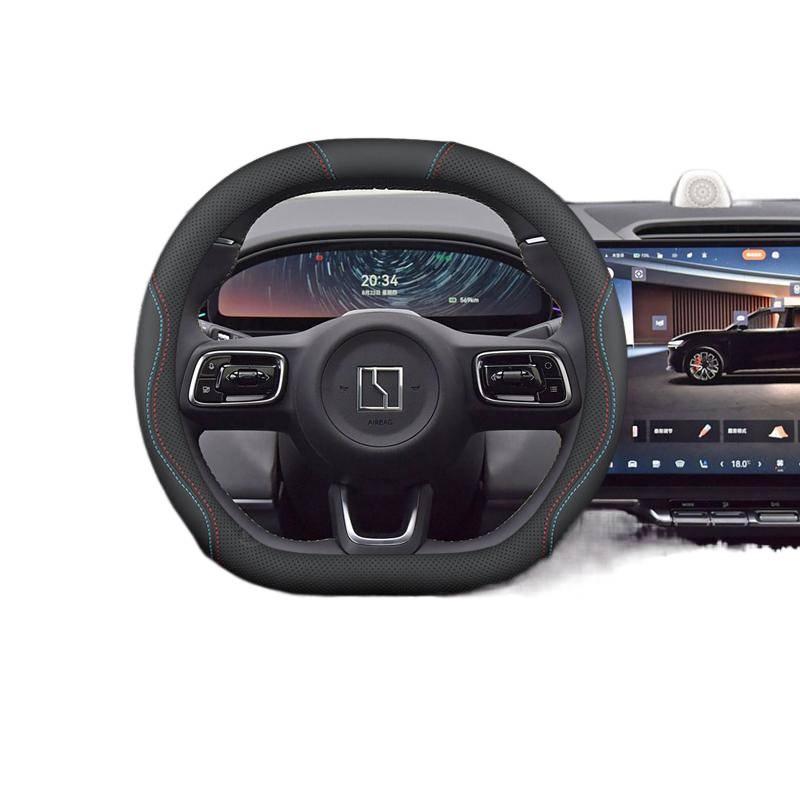 Ideal for Jike 7X 001, 007, or 009MIX, this hand-sewn, anti-slip, and odorless steering wheel cover offers a perfect grip for the MIX model.