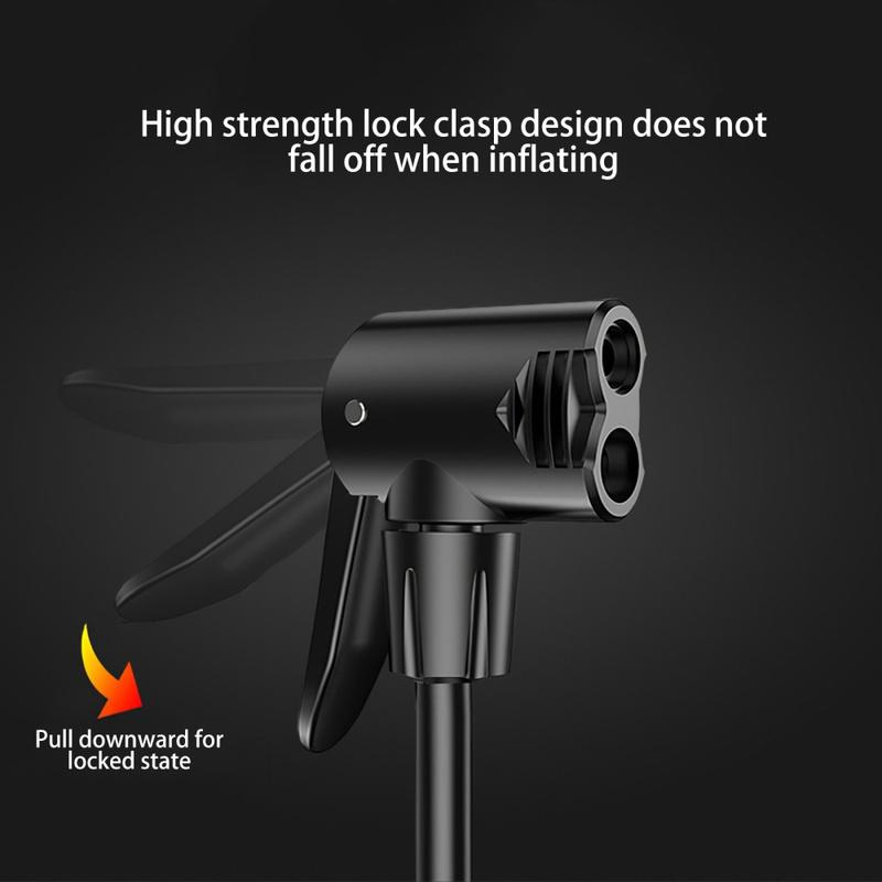 1PC Bike Pump Mini Portable Bicycle Foot Pump with Pressure Gauge Accessories Fits Valve Bicycle Air Pump.