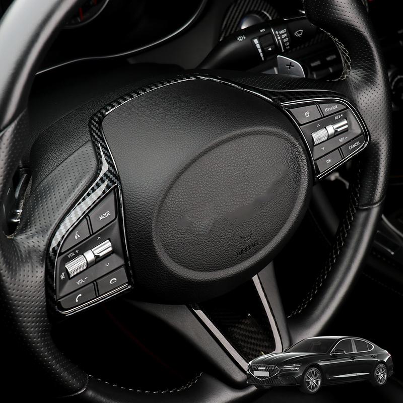 Pour Genesis G70 -2025 Tuning Voiture Fibre de Carbone Console Centrale Levier de Vitesse Boutons de Fenêtre Couvercle d'Aérateur Central Accessoires LHD