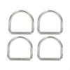 4 Pieces Closed D Rings Metal Loops Buckles Shape Buckle for Straps Ties