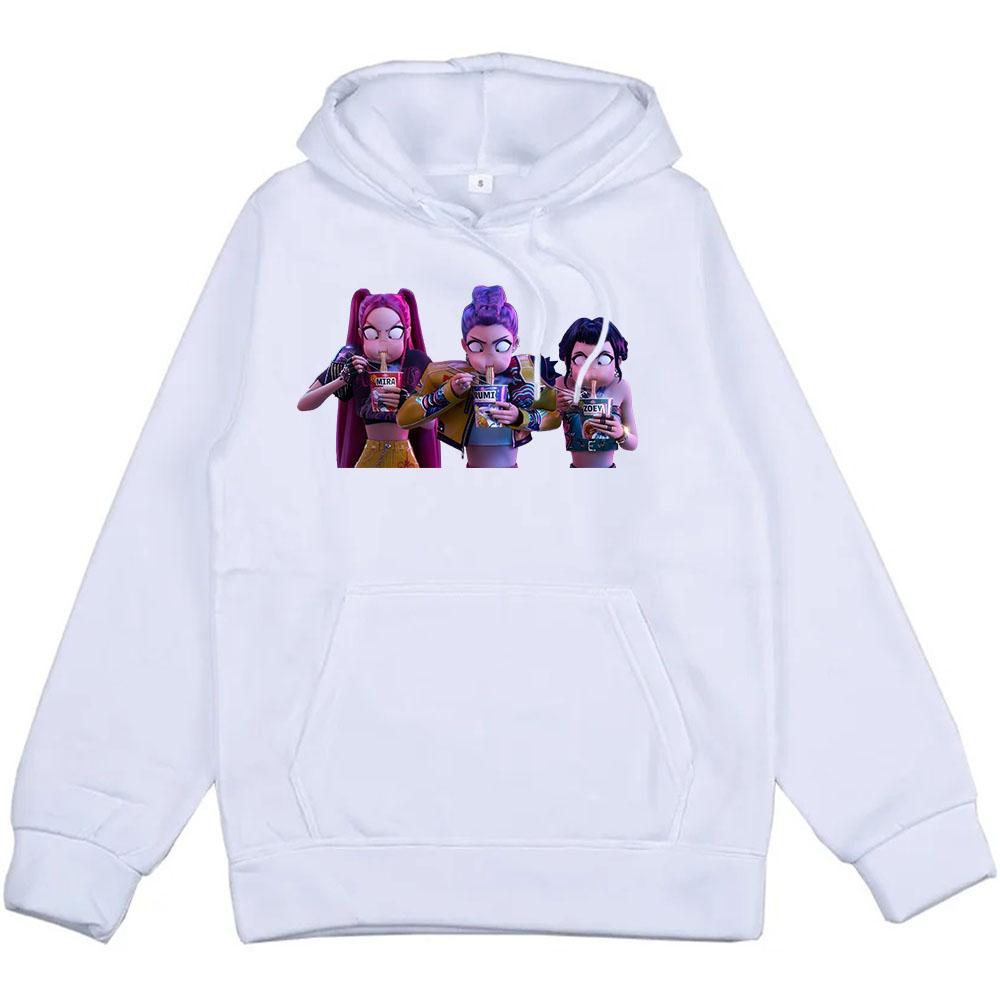Women Clothing KPop Demon Hunters Movie Hoodies Long Sleeve Fashion Female Sweatshirts Hooded Unisex Streetwear