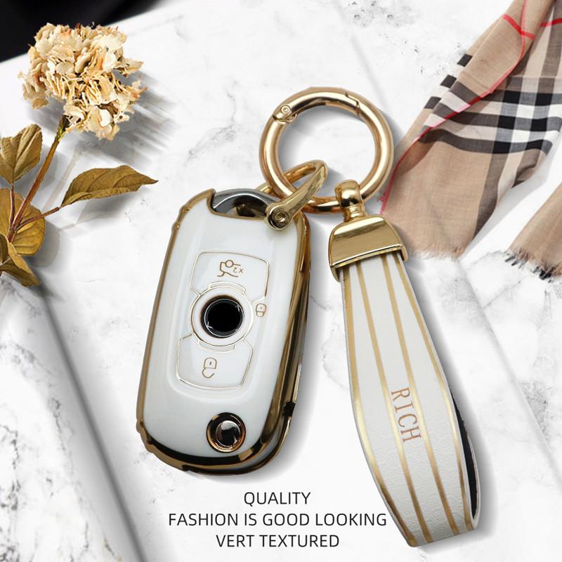 Luxuriöses Flip-Fernbedienungs-Autoschlüsseletui mit voller Abdeckung für Buick Verano Encore GX GL6 für Opel Vauxhall Astra K Corsa E Auto