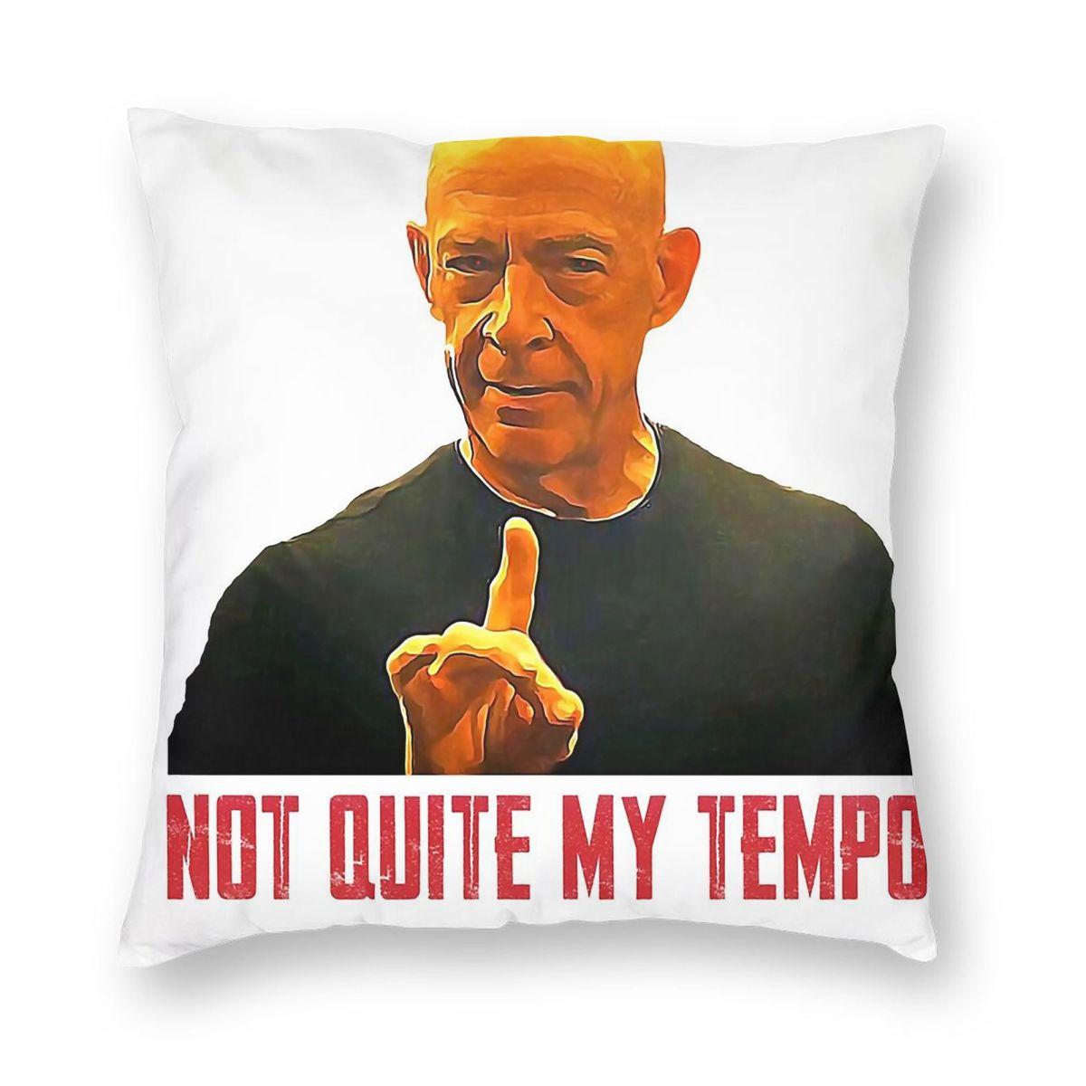 Whiplash Not Quite My Tempo Pillowcase Polyester Linen Velvet Creative Zip Decor Throw Pillow Case Home Cushion Cover Peach skin 18*18(CM)-1Pcs
