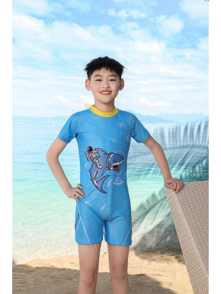 New Boys' Quick-Dry One-Piece Swimsuit for Toddlers and Kids
