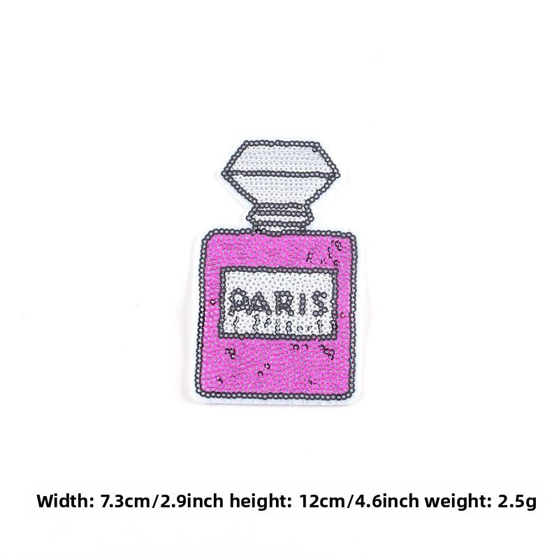Sequin Embroidery Patch Sticker High Heels Lipstick Cloth Label Accessories Supply Embroidery Label Embroidery Cloth Sticker