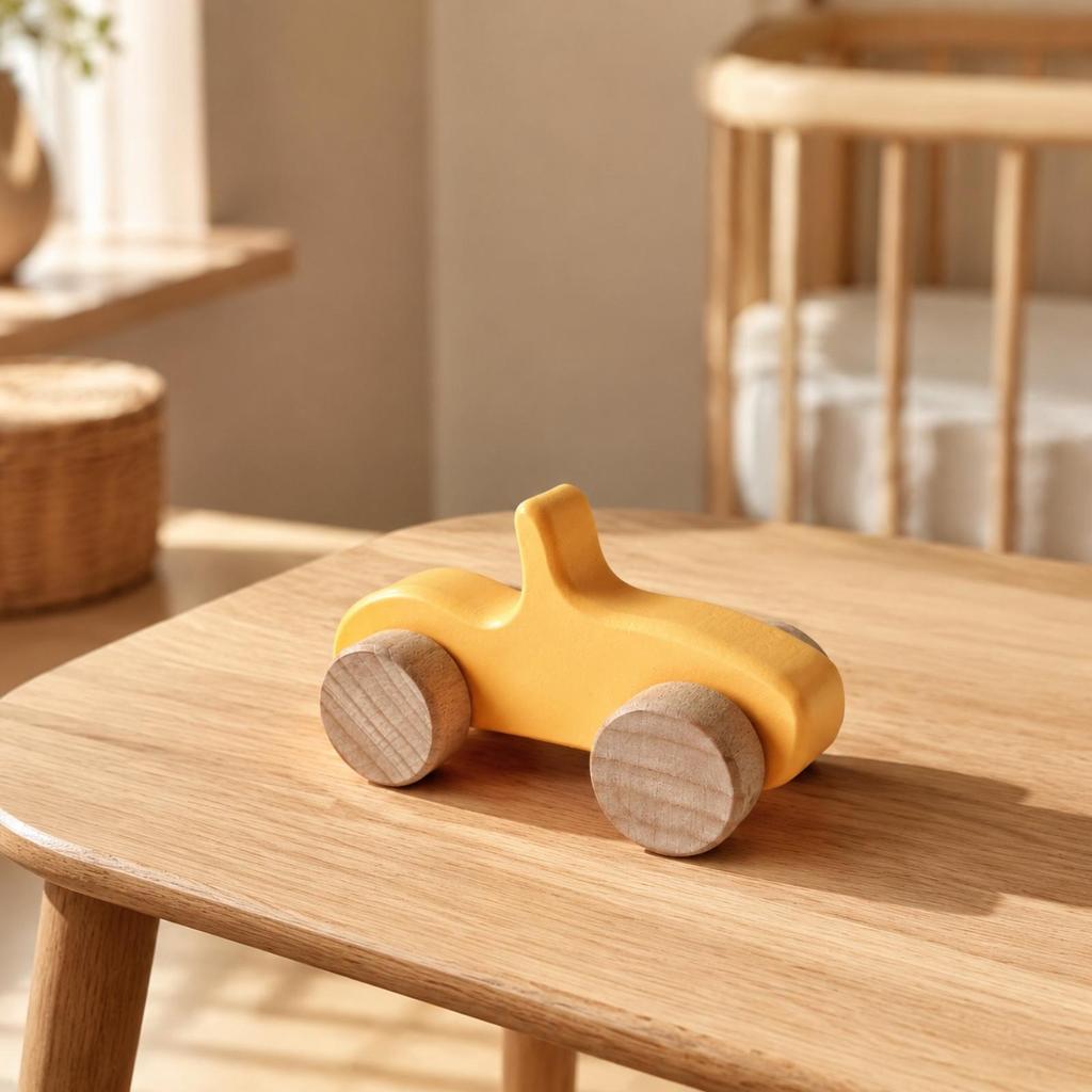 Wooden Toy Car Educational Inertia-Driven Hands-on for Children Aged