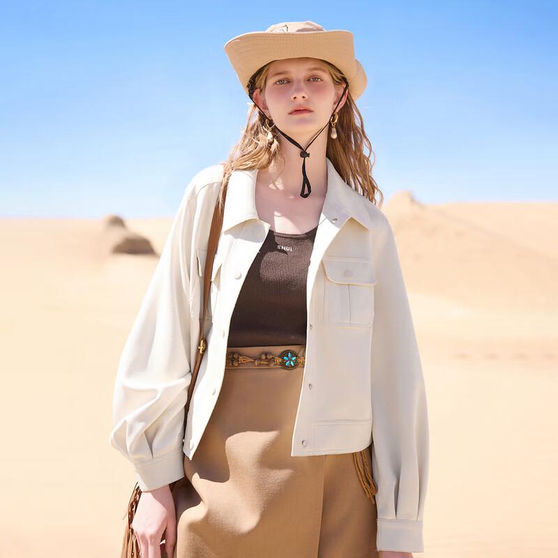 

Короткая куртка из искусственной замши Qiushui Yiren XL