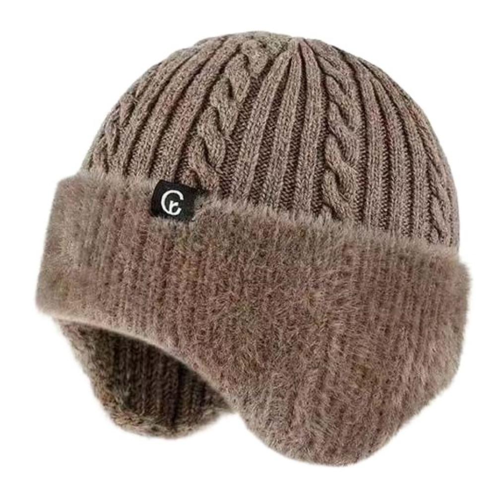 Fleece Scarf and Hat Set Soft Knitted Scarf Balaclava Hat Hooded Thermal Cap  Keep Warm