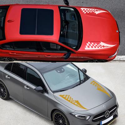 Universal Car Hood Over Stickers Vinyl Film Bonnet Decals Auto Racing Sports Style Fit All Models Automobiles Tuning Accessories