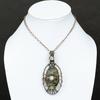 Labradorite, Moonstone Copper Wire Wrap Jewelry Pendant 2.44" l2R56