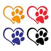 Love Heart Dog Paw Footprint Highly Reflective Sticker For Car Window Bumper Night Driving Warning Sign Reflector Animal Decal