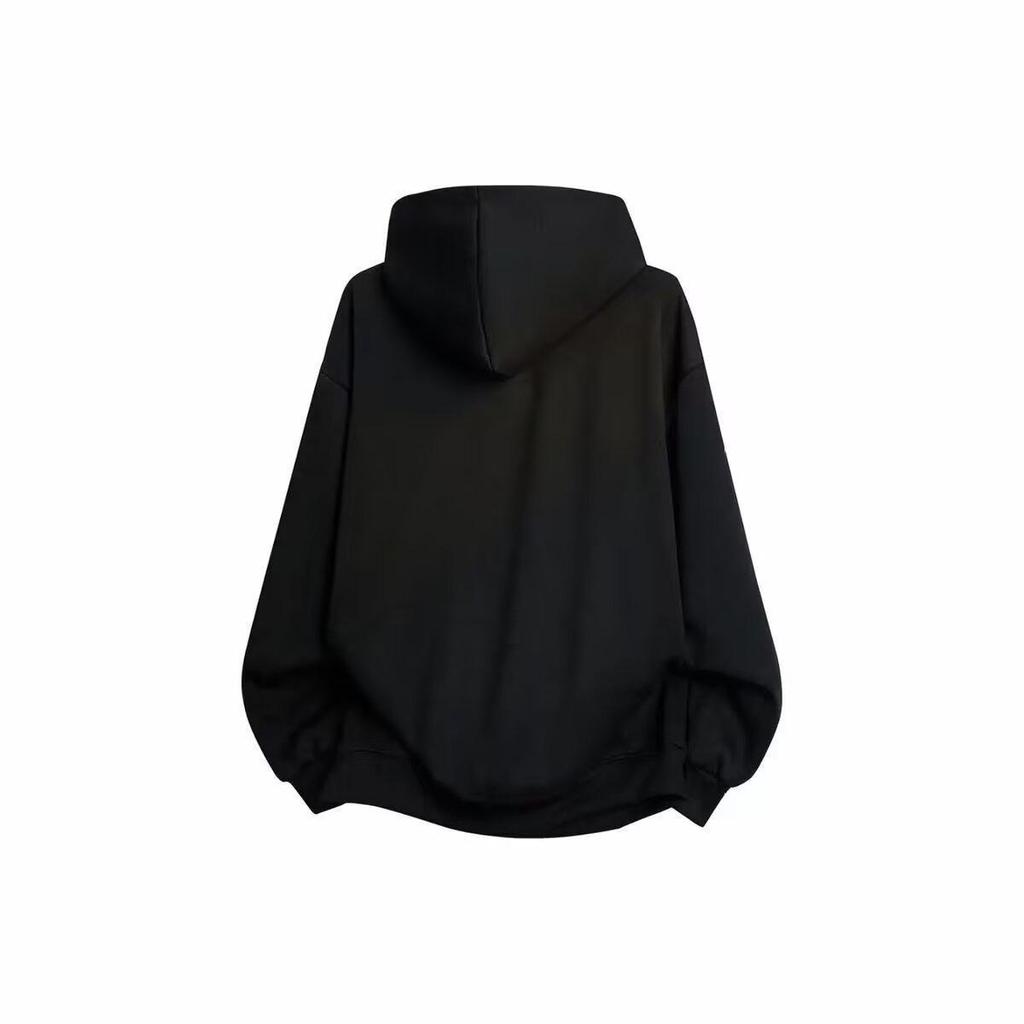 Men's American Style Letter Print Autumn/Winter Hoodie – College Style, Plus Velvet, Thickened Sweatshirt