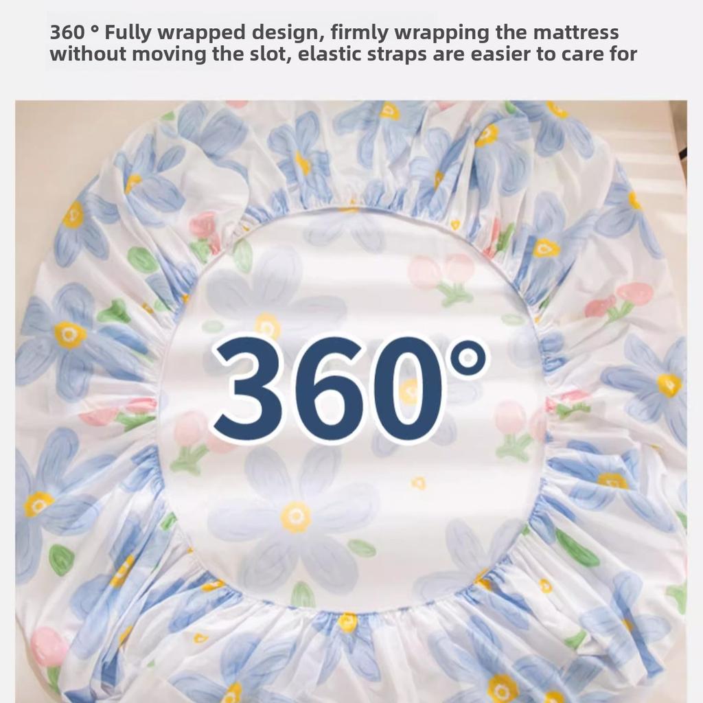 Sábana Bajera No se decolora No hace bolitas Sábana de una pieza Antideslizante Multiespecificación Ropa de Cama Cubrecama Protector