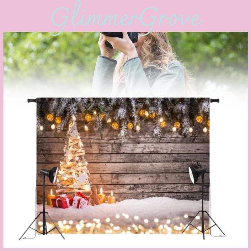 Christmas Wood Tree Photography Background Studio Photo Prop Decoration Backdrop