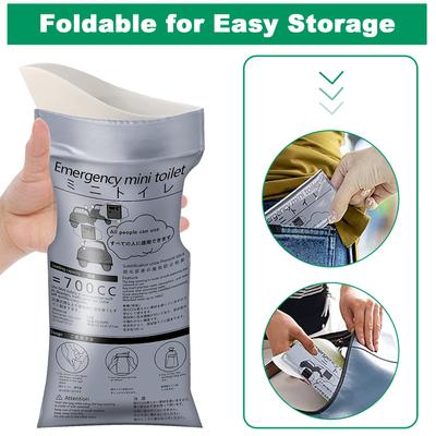 Lot de 10 sacs d'urine jetables portables de 700 ml pour voyage en plein air, voyage, camping d'urgence