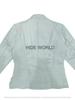 Giacca da Donna in Vera Pelle di Agnello Bianca Biker Motociclista Cappotto Giacca Vera