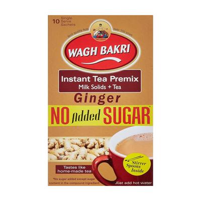 Wagh Bakri Mezcla Premix Instantánea de Té de Jengibre Paquete de 80g de 10 Sobres Mezcla Rápida para Bebida Caliente