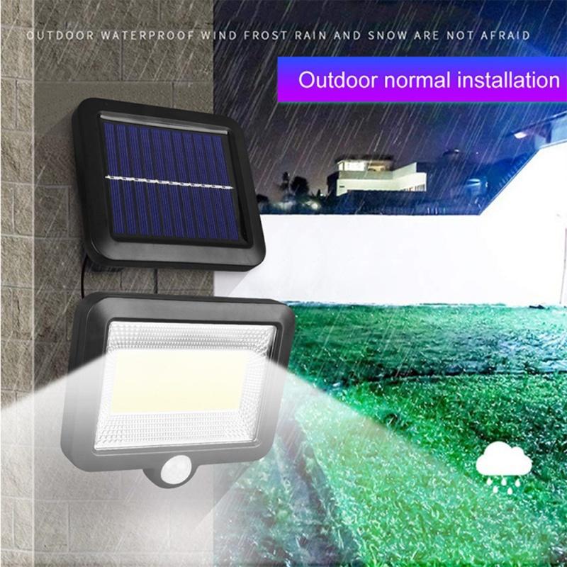 2/1 Pack of 100COB Waterproof IP65 Super Bright Solar Motion Sensor Wall Lamp Garden Outdoor High Brightness Lamp Garage Lamp