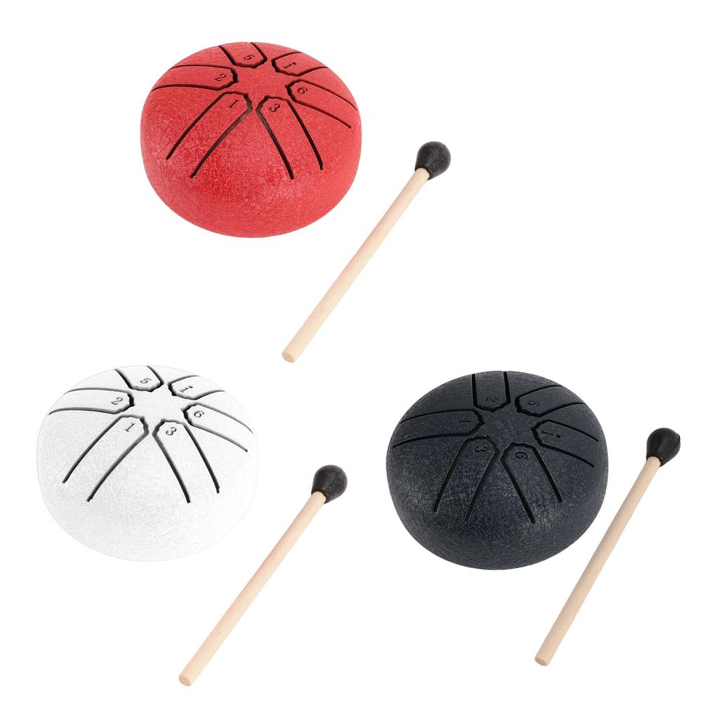 Tobă cu limbă din oțel de 3 inch, mini tobă fără griji, 6 tonuri, pentru meditație, vindecare a minții și corpului, yoga, percuție I