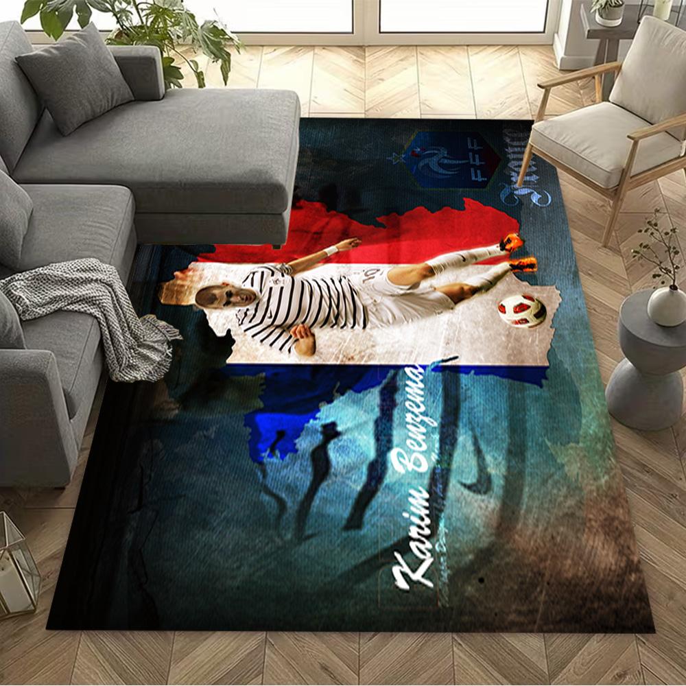 Soccer Player Through Wall Area Rug Suitable for Outdoor Entryway Game Room Playrooms Antislip Carpet Office home decor Wedding Party Gift
