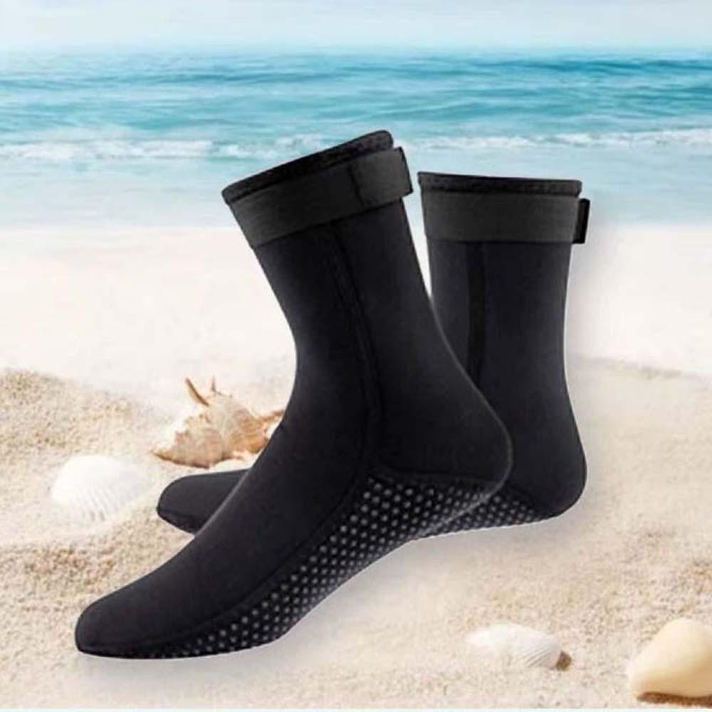 1pair Long Tube Black Diving Socks 3MM Wetsuit Shoes Water Sports Neoprene Water Socks  Kayaking
