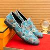 Men's Fashion Pointed Toe Print Pattern Comfort Loafers Formal Shoes for Wedding Prom Dress Homecoming Footwear Designer Style
