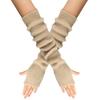 Knitted Fingerless Long Gloves Long Sleeve Elbow Mitten Y2K Arm Sleeve Gloves  for Women Girls