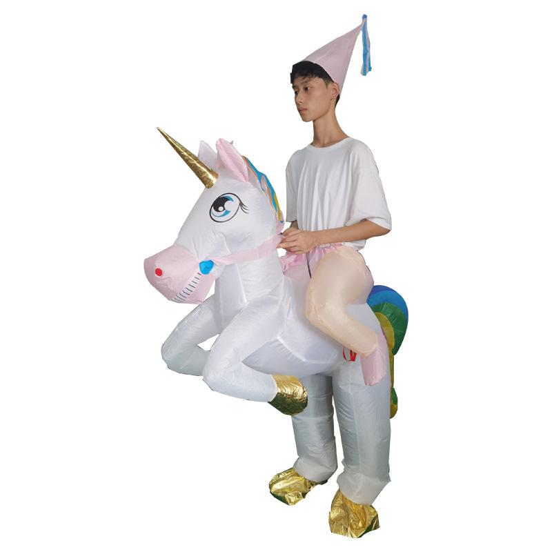 Colorful Unicorn Inflatable Clothing Pegasus Mount Cartoon Doll Clothing Internet Celebrity Christmas Explosion Event Party