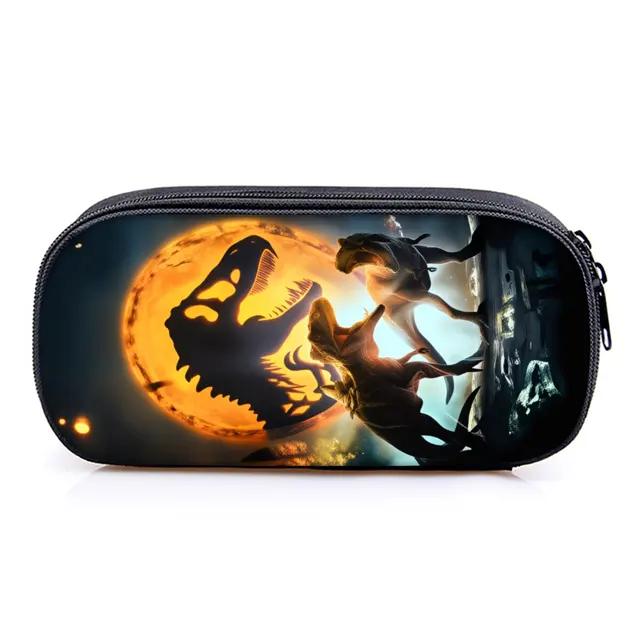 Hot Sales Dinosaur Print 3D Cartoon Layered Pencil Case & Pen Bag Best Gift for Boys/Girls School Supplies