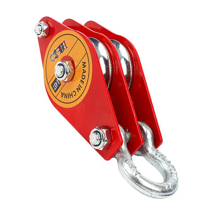 Heavy-Duty Mini Lifting Pulley with Hook and Positioning Wheel