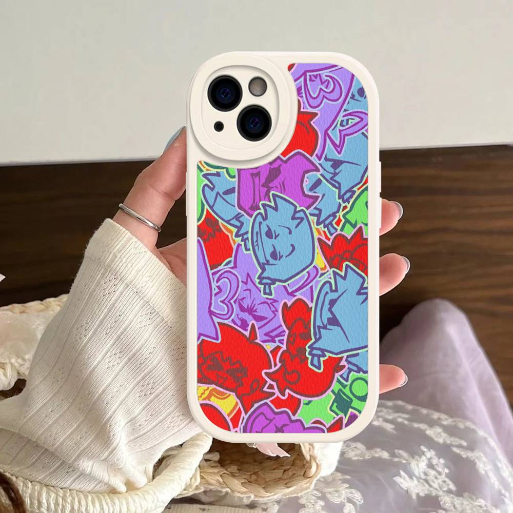 Music Game Friday Night Funkin Phone Case For IPhone 16 15 14 13 12 11 Pro Max Plus Soft Leather Cover