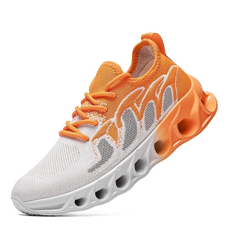 

Outdoor men s shoes summer casual new breathable sports shoes men s fly-woven mesh lightweight student running shoes 45 оранжевый