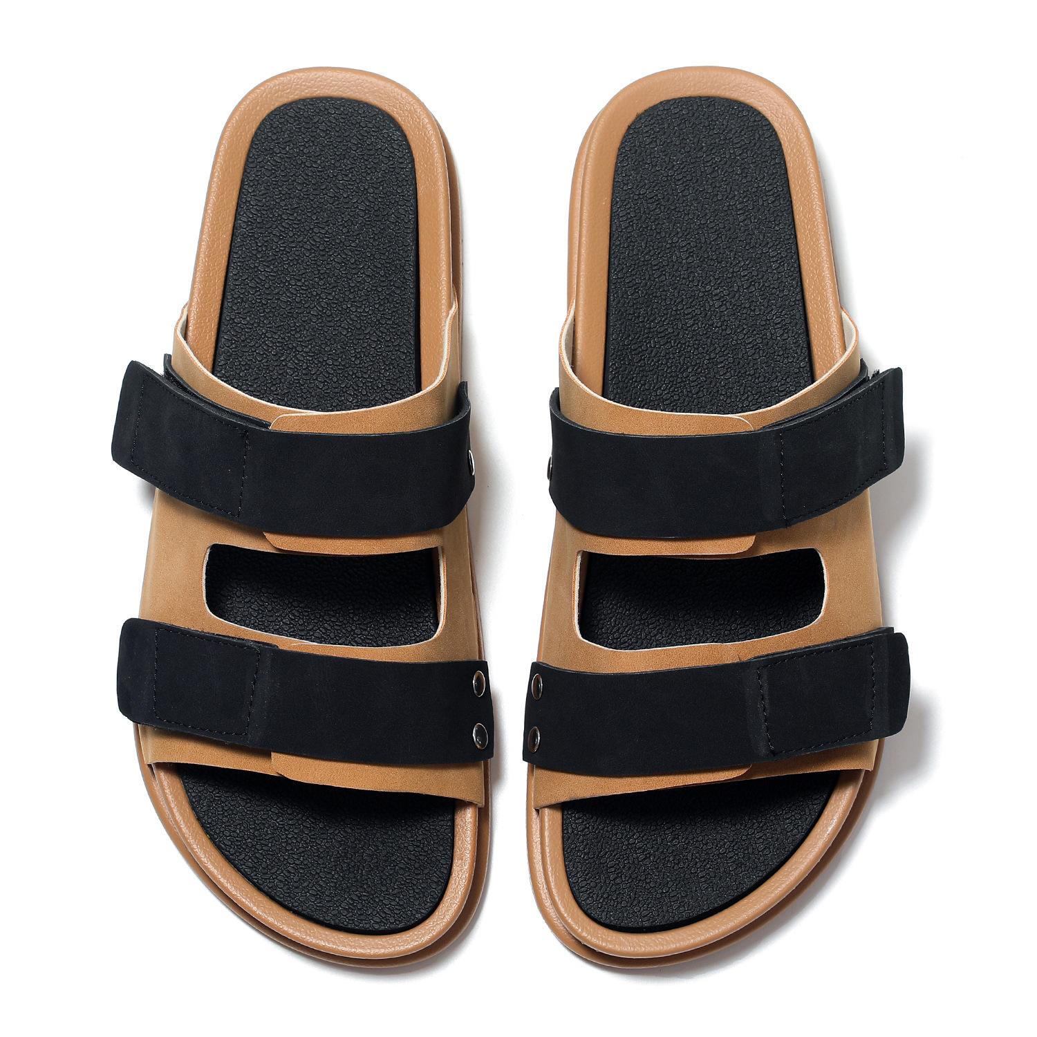 

Повседневные нескользящие тапочки для мужчин 2024 года, новые популярные летние туфли на толстой подошве, классические пляжные мужские сандалии, мужская обувь 44-45