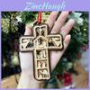 Mehrschichtiges Holzkreuz Weihnachtsornament Dekorative Hängefigur für Partys